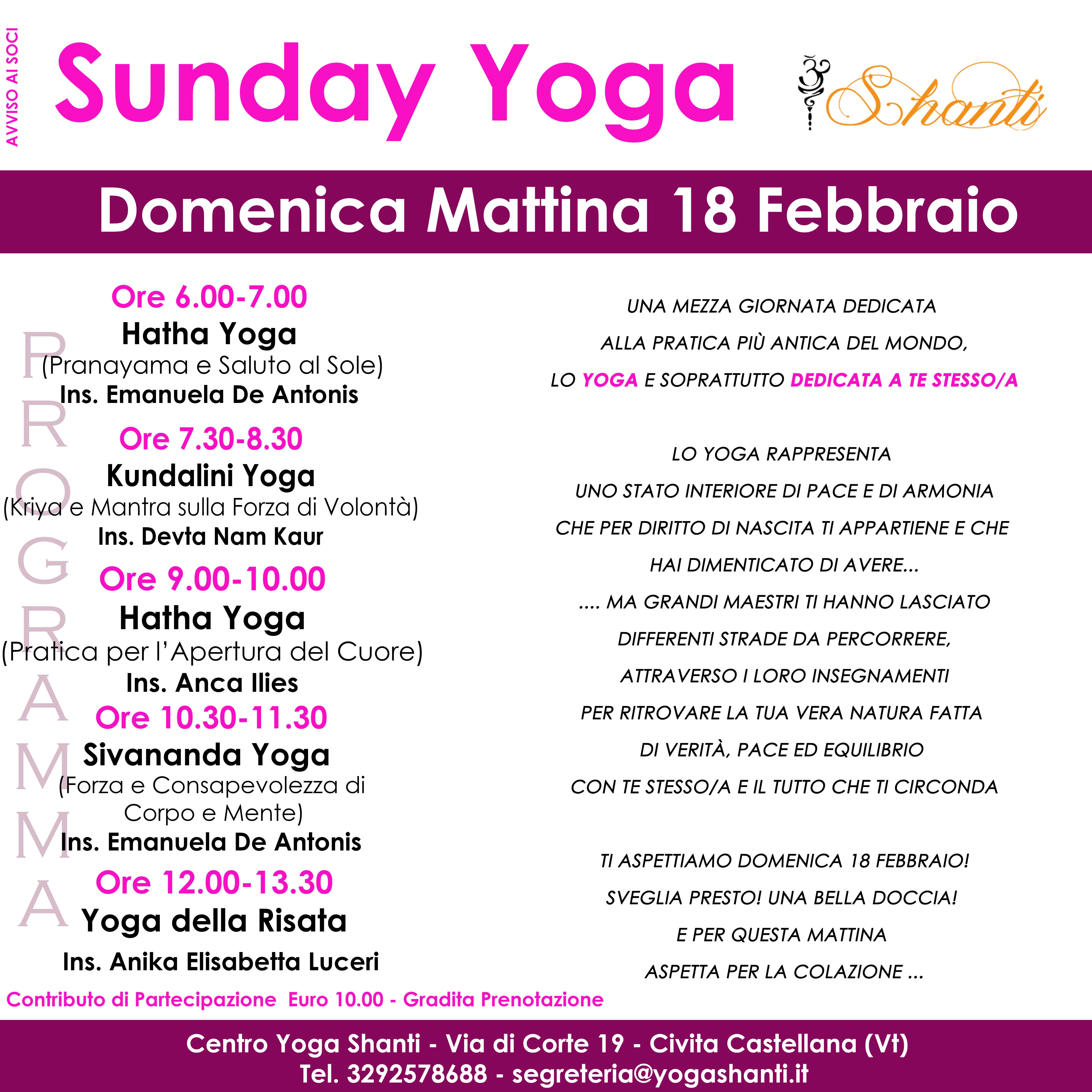 Programma Sunday Yoga